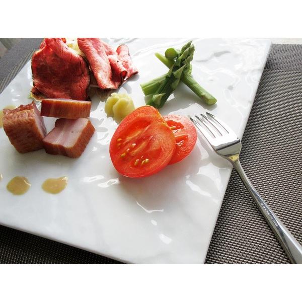 盛れる器」 METEOR 27cm スクエアプレート 白い食器 白磁 正方形