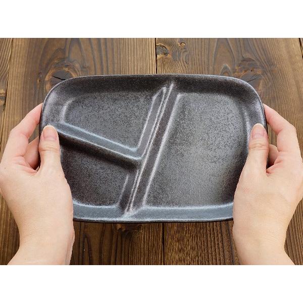 粉引 スタックランチプレート ブラック 22.7cm アウトレット込 日本製