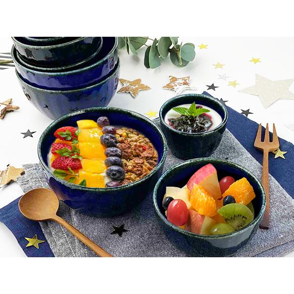 小鉢 食器 小鉢 10.7cm 300ml 深小鉢 中鉢 軽量 かるい 窯変 紺 日本製 美濃焼