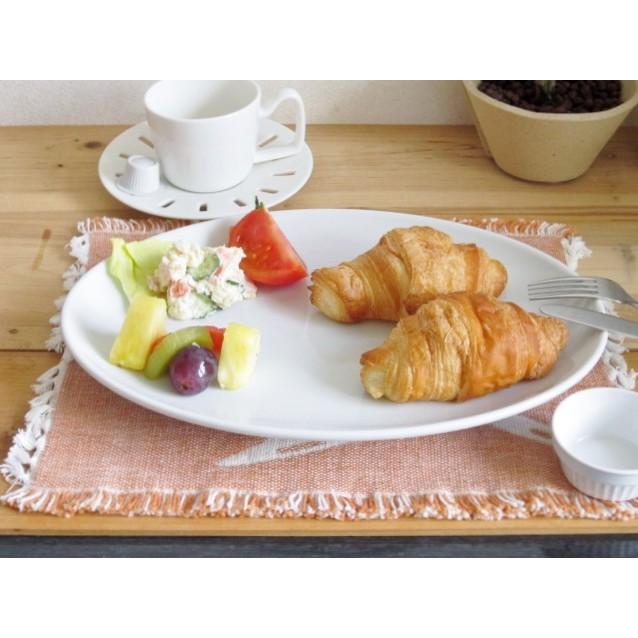 洋食器 オーバルプレート 31.5cm 特大皿 日本製 アウトレット 白い食器