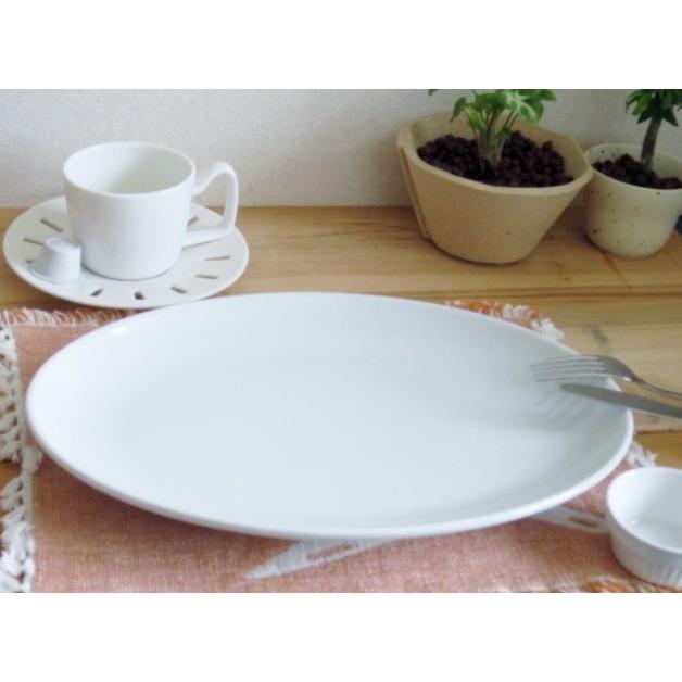 洋食器 オーバルプレート 31.5cm 特大皿 日本製 アウトレット 白い食器