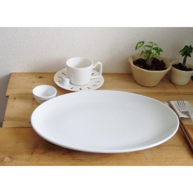洋食器 オーバルプレート 36.2cm 特大皿 日本製 アウトレット 白い食器