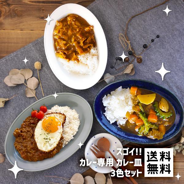 スゴイ カレー皿 3色セット カレー専用 3枚セット 軽い 軽量 スロープ