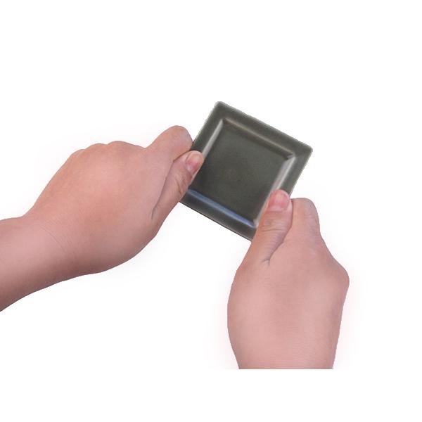 おうちカフェ 豆皿 7cm×7cm ミニ スクエア プレート SS 白 グレー