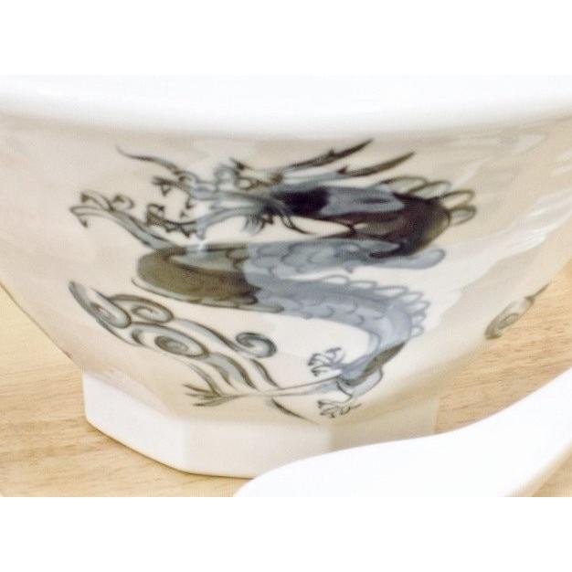 特大サイズ 八角ラーメン鉢 1650cc 黒昇龍 アウトレット品込 日本製