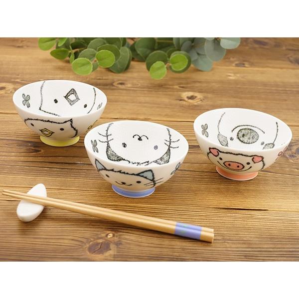 選べる3柄 こども茶碗 くっつきにくい お茶碗 つぶつぶ ちゃわん Lisse