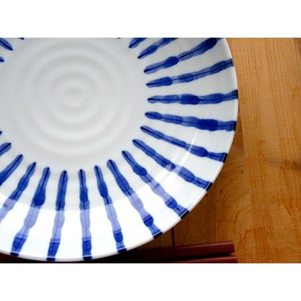 染付け十草 大皿 22.5cm アウトレット品込 濃十草 ダミ十草 和食器