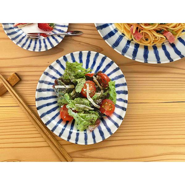 中皿 16.5cm 5.5寸皿 染付け十草 人気 皿 プレート おしゃれ 和食器 濃