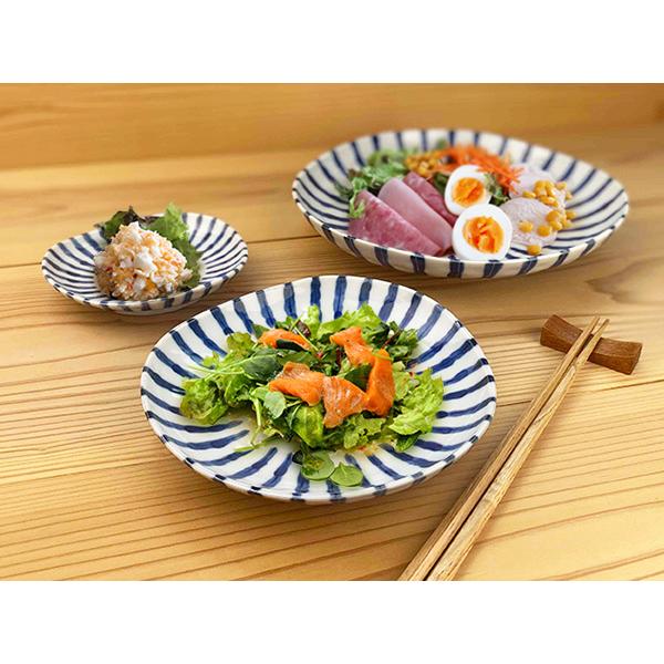 中皿 16.5cm 5.5寸皿 染付け十草 人気 皿 プレート おしゃれ 和食器 濃