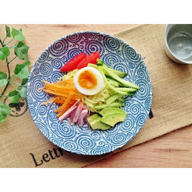 古染 タコ唐草 深皿 21cm 美濃焼 和食器 6.8寸 : K'sキッチンヤフー店