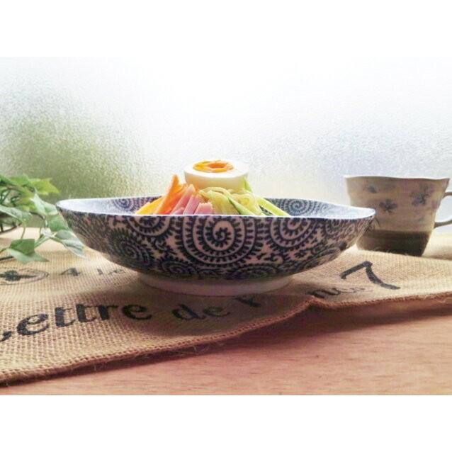 古染 タコ唐草 深皿 21cm 美濃焼 和食器 6.8寸 : K'sキッチンヤフー店