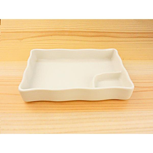 刺身皿 17.2cm×12cm 仕切り皿 和食器 日本製 美濃焼 お刺身 重なる