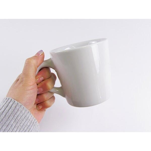 マグカップ付 トースト皿 21.5cm 白い食器 美濃焼 べたつかない 変形