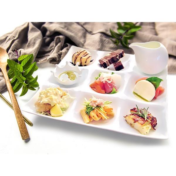 10枚まとめて kowake 九つ仕切りプレート 25.7cm 日本製 白い食器 深山