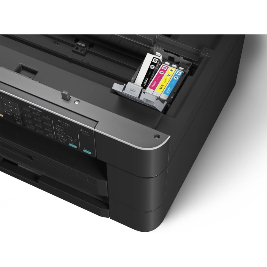 EPSON A3インクジェットFAX複合機 PX-1700F A3ノビ対応 ネットワーク標準搭載 2段フロントカセット(最大500枚) 自動両面印刷対応 大容量ブラックインク採用の画像