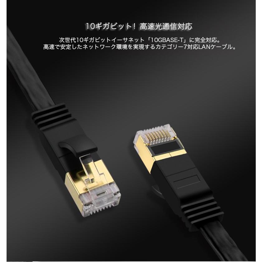 LANケーブル CAT7 5m 3m 10ギガビット 高速光通信対応 ツメ折れ防止 ランケーブル カテゴリー7｜k-seiwa-shop｜05