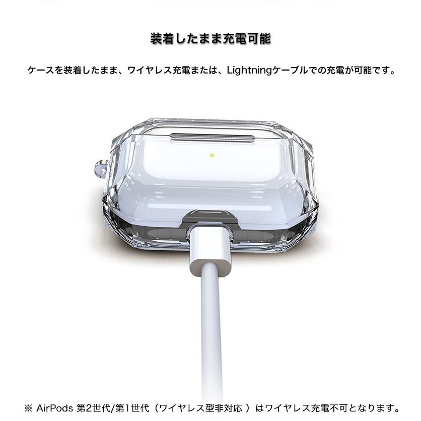 airpods3 ケース クリア airpods pro ケース おしゃれ エアーポッズ カバー AirPods2 エアーポッズプロ ソフトケース 透明 ストラップ機能 ワイヤレス充電対応｜k-seiwa-shop｜08