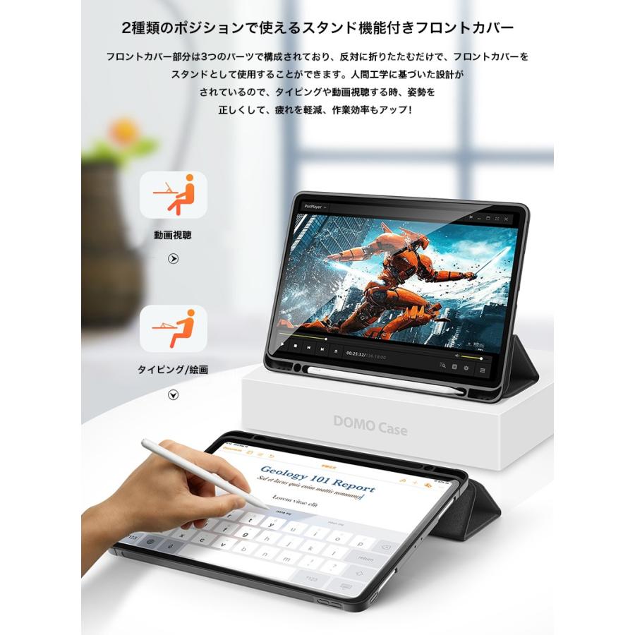 iPad Pro ケース 12.9インチ 新型 iPad Pro 12.9 第6世代 ケース Apple pencil充電対応 iPadプロ 12.9 第5 第4 世代 カバー 手帳型 オートスリープ フィルム付｜k-seiwa-shop｜08