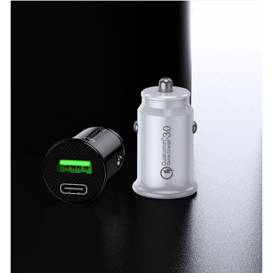 シガーソケット USB Type-C 車載充電器 カーチャージャー PD QC3.0 36W