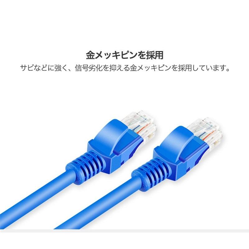 2本/セット LANケーブル CAT5e Gigabit 爪折れ防止 やわらか 16m 16メートル ギガビット カテゴリ5e ランケーブル 【PlayStation 4 対応】｜k-seiwa-shop｜03