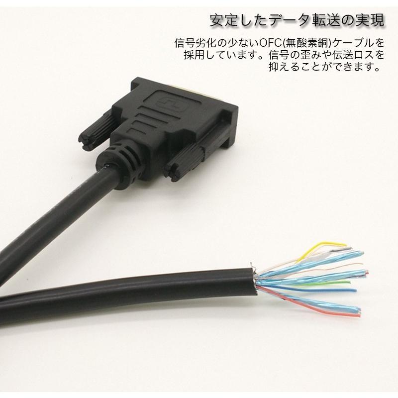 HDMI-DVI変換ケーブル 変換アダプタ HDMIケーブル 24金メッキ 金コネクタ FULL HD 1080p 3D映像 ハイビジョン オス-オス 1.5メートル｜k-seiwa-shop｜05