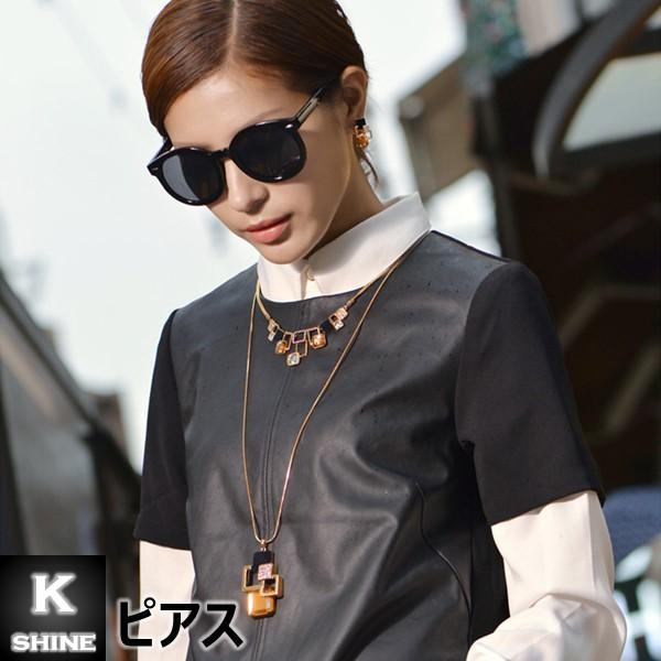 ピアス クリスタル 水晶 合金 アクリル レディース スクエア 女性 アーバン風 20代 30代 40代 50代 [Square City Pierce] |  | 10