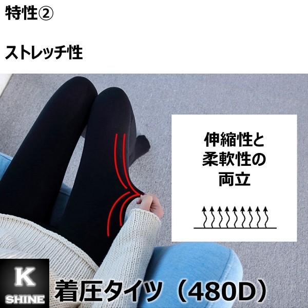 2点で10%クーポン】 着圧タイツ 女性用 480デニール ナイロン スリム