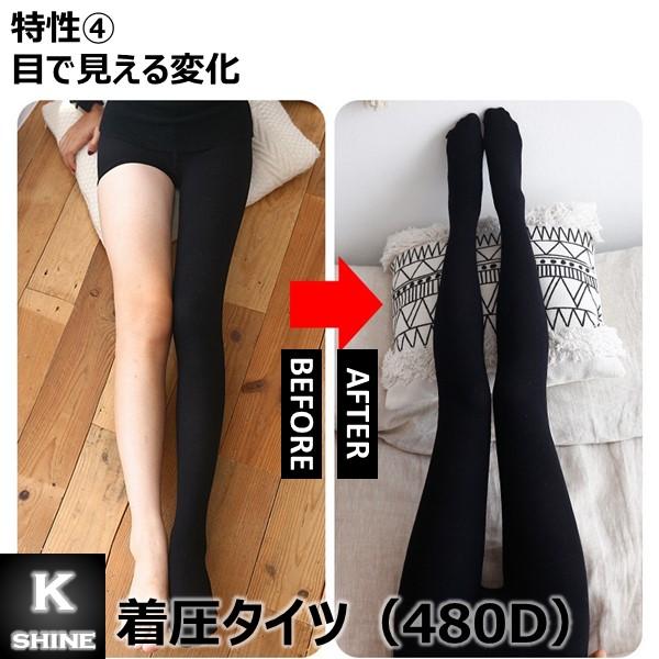 2点で10%クーポン】 着圧タイツ 女性用 480デニール ナイロン スリム