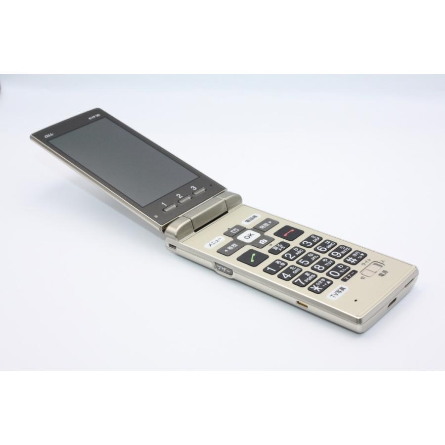 かんたんケータイ 美品 KYF36 シャンパンゴールド SIMロック解除済み A