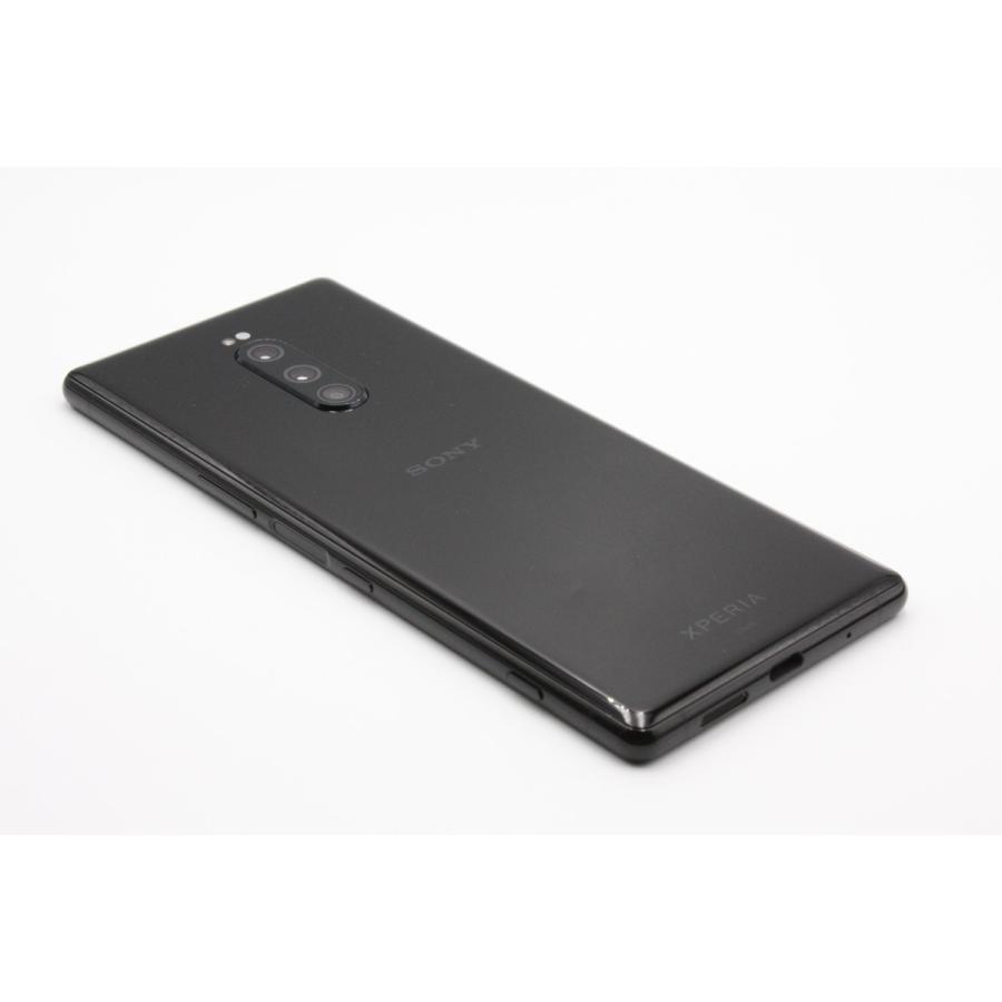 Xperia 1 SOV40 ブラック SIMロック解除済み Bランク : ケースマ商店
