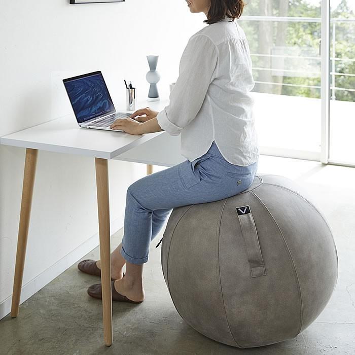 Luno（Vivora） バランスボール レザー おしゃれ 65cm