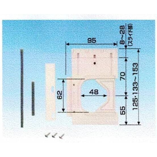 オーケー器材 K-KCAK 換気窓用パネル[ルームエアコン室内機設置用部材