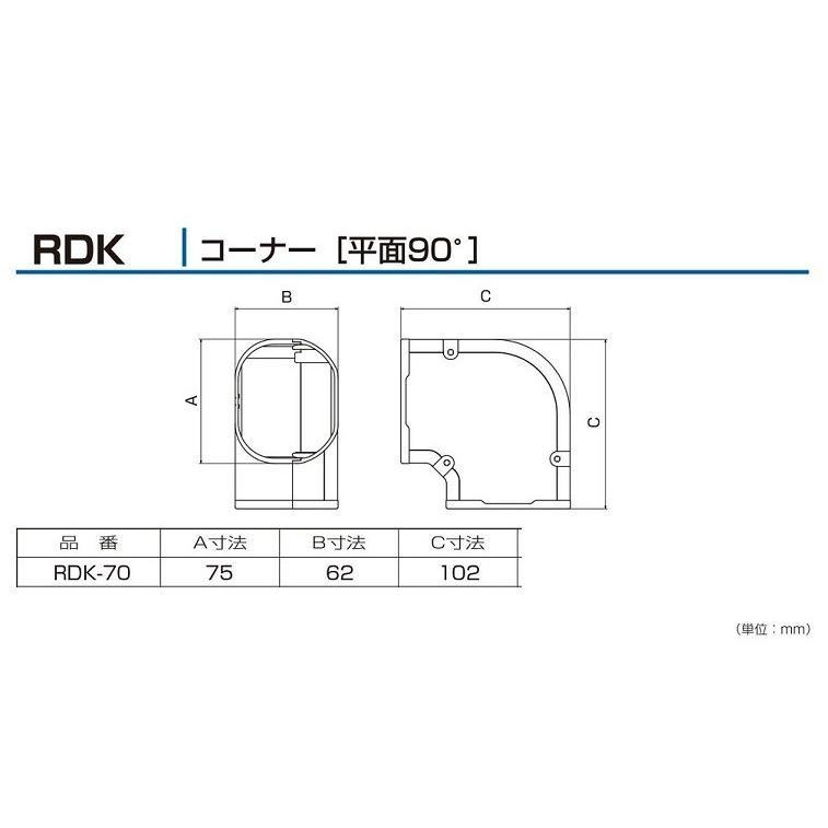 バクマ工業RDK-70-コーナー平面90° 10ヶ法人様・個人事業主様・店舗