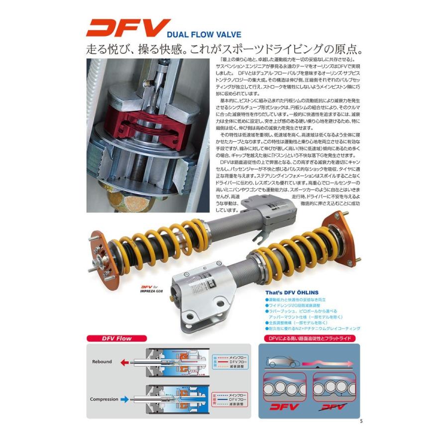 [OHLINS]オーリンズ 車高調キット DFV コンプリートキット Type HAL スバル インプレッサ GC8 ノーマルマウント仕様｜k-takeoff｜02