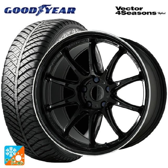 送料無料 オールシーズンタイヤホイールセット 215/55R17 94H グッドイヤー ベクターフォーシーズンズ ハイブリッド ワーク エモーション