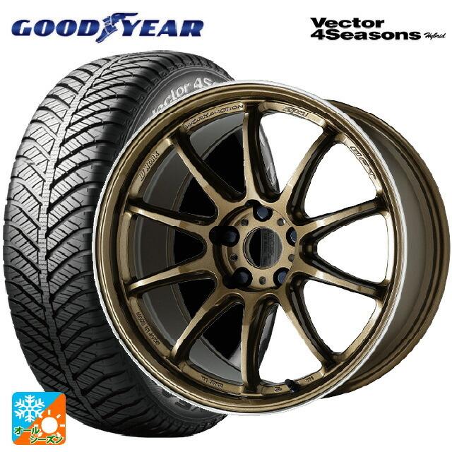 送料無料 オールシーズンタイヤホイールセット 215/55R17 94H グッドイヤー ベクターフォーシーズンズ ハイブリッド ワーク エモーション