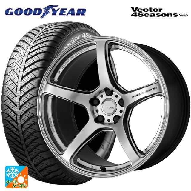 送料無料 オールシーズンタイヤホイールセット 235/50R18 101H XL グッドイヤー ベクターフォーシーズンズ ハイブリッド ワーク エモー