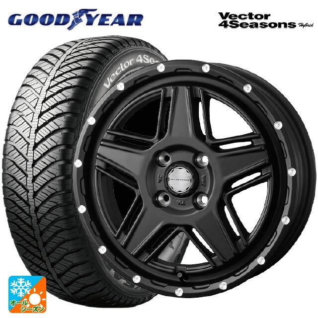 Vector（グッドイヤー） - 貨物輸送無料 オールシーズンタイヤホイールセット 165/65R14 79H グッドイヤー ベクターフォーシーズンズ 変わり種 ウェッズ マッドヴァン タイヤ、ホイール-オールシーズンタイヤ、ホイールセット
