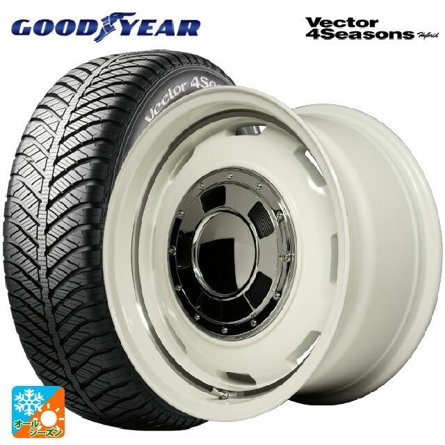 送料無料 オールシーズンタイヤホイールセット 165/60R15 77H グッドイヤー ベクターフォーシーズンズ ハイブリッド # エムアイディー ガ