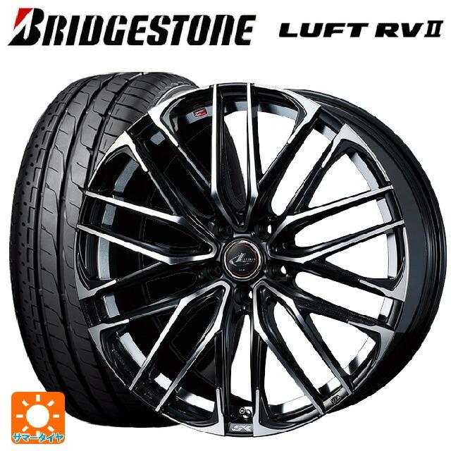BRIDGESTONE - 貨物輸送無料 サマータイヤホイールセット 215/60R17 96H ブリヂストン ルフトRV2(日本製) 置き目品 # ウェッズ レオニス SK 17-7 自動車-夏タイヤ、ホイールセット