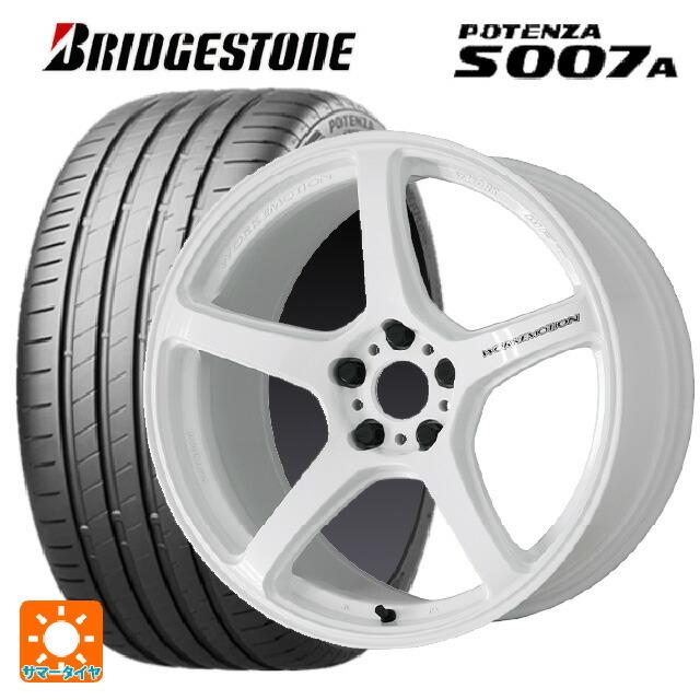 送料無料 サマータイヤホイールセット 225/40R18 92Y XL ブリヂストン ポテンザ S007A 正規品 ワーク エモーション T5R 18