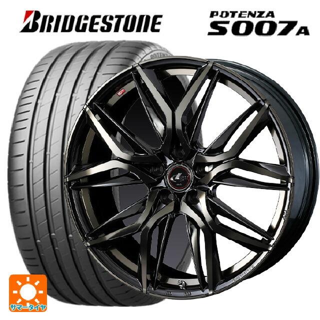 送料無料 サマータイヤホイールセット 225/40R18 92Y XL ブリヂストン ポテンザ S007A 正規品 ウェッズ レオニス LM 18-7