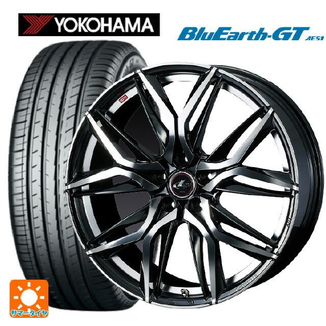 送料無料 サマータイヤホイールセット 215/50R17 95W XL ヨコハマ ブルーアースGT AE51 ウェッズ レオニス LM 17-7J 　