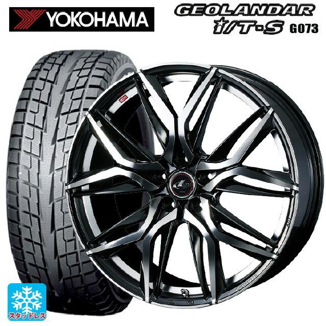 送料無料 スタッドレスタイヤホイールセット 2025年製 215/60R17 96Q ヨコハマ ジオランダー ITS G073 正規品 ウェッズ レオ
