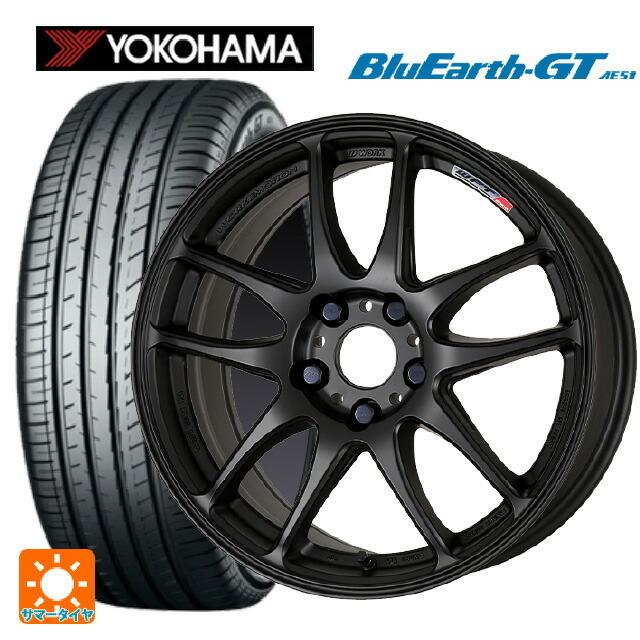 送料無料 サマータイヤホイールセット 215/45R18 93W XL ヨコハマ ブルーアースGT AE51 ワーク エモーション CR極 18-7.