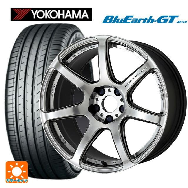 送料無料 サマータイヤホイールセット 195/60R17 90V ヨコハマ ブルーアースGT AE51 ワーク エモーション T7R 17-7J 　　