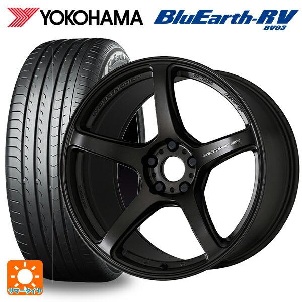 BluEarth - 貨物輸送無料 サマータイヤホイールセット 225/45R19 96W XL ヨコハマ 青味地べた RV03 細工物 情動 T5R 19-8.5J