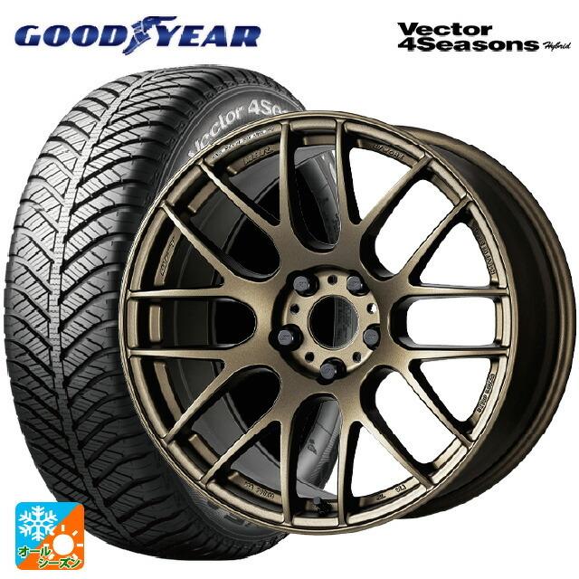 送料無料 オールシーズンタイヤホイールセット 215/50R18 92H グッドイヤー ベクターフォーシーズンズ ハイブリッド ワーク エモーション