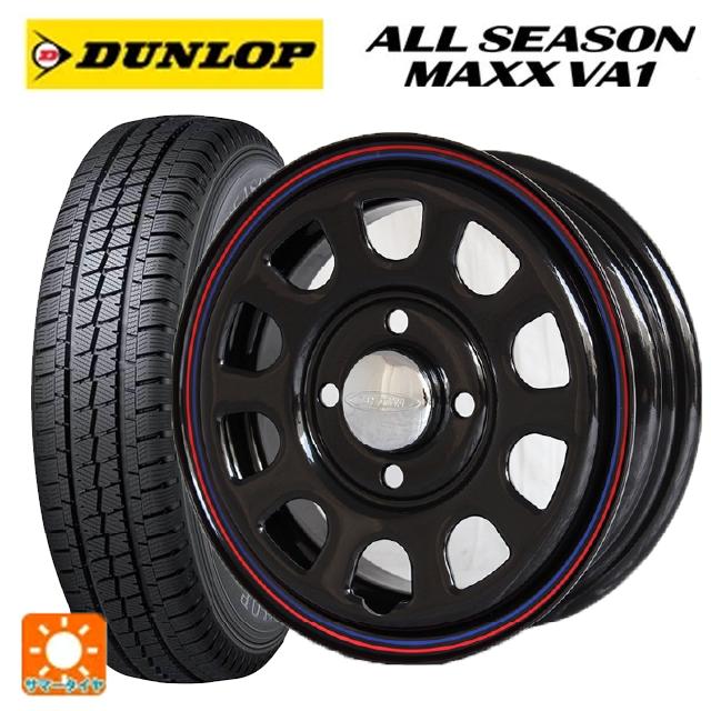 145/80R12 80/78N オールシーズンタイヤホイールセット ダンロップ 