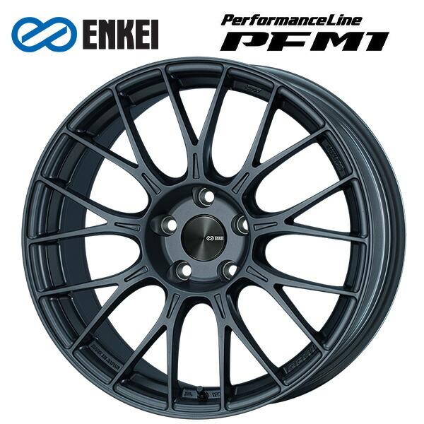 送料無料 エンケイ 4 100 パフォーマンスライン Pfm1 マットダークガンメタリック 新品ホイール1本